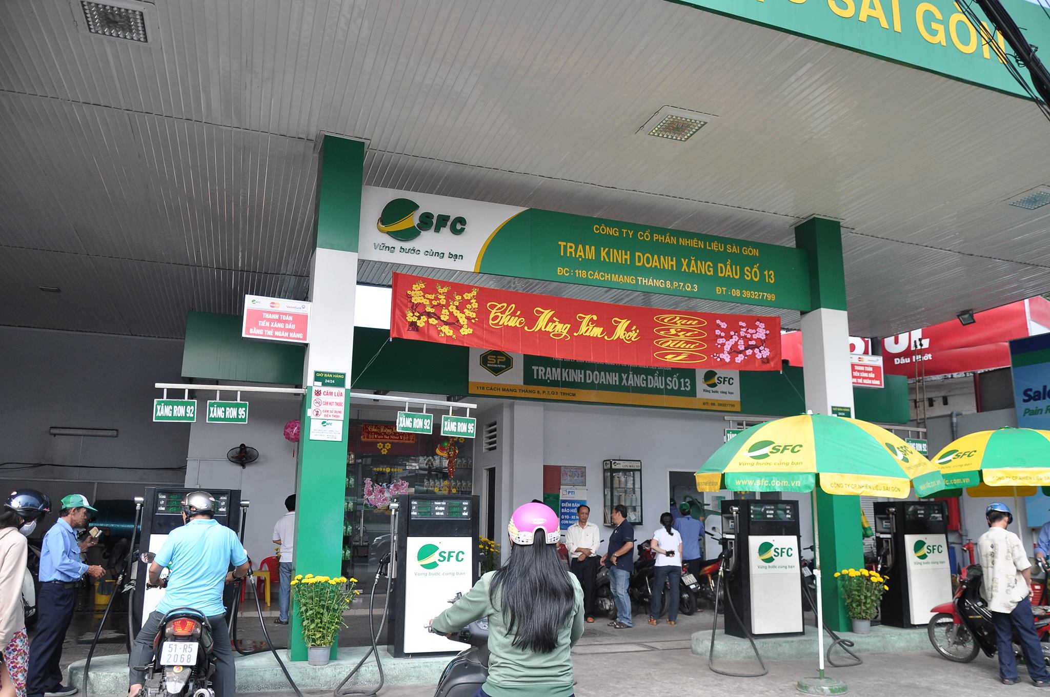 Cty CP Nhiên liệu Sài Gòn – Cưa hàng xăng dầu số 13 - 118 Cách Mạng Tháng Tám, Thành phố Hồ Chí Minh