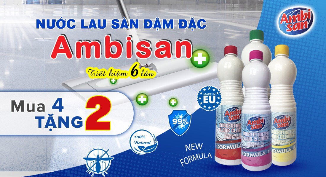 Nước Lau Sàn Đậm Đặc Ambisan