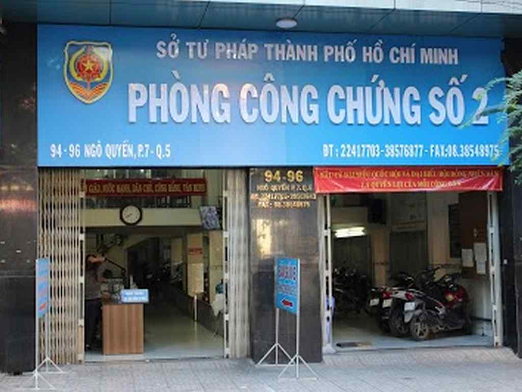 Phòng Công chứng số 2 - 94-96 Ngô Quyền, Tp.HCM